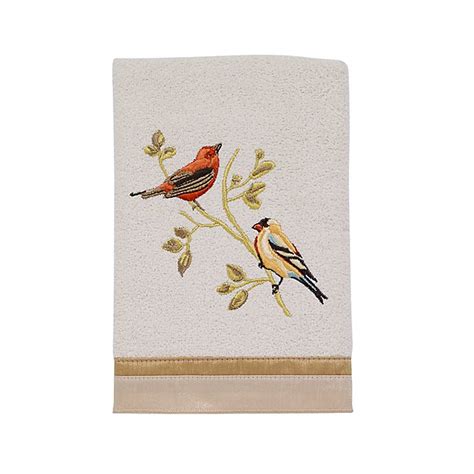 bird hand towels|avanti gilded birds hand towel.